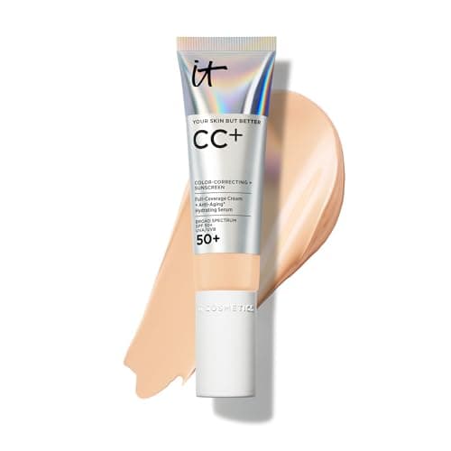 IT Cosmetics CC+ Cream - Natural Full Coverage Foundation With SPF 50+, Color Co...