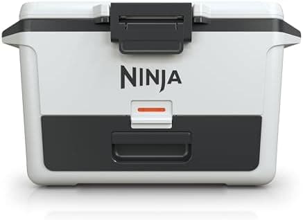 Ninja FB151WH FrostVault 50qt Hard Cooler with Dry Zone, Integrated Fridge-Temp ...